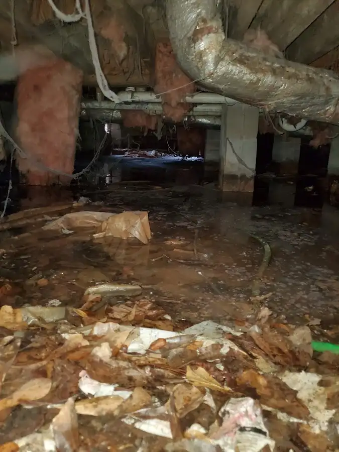 Crawl space flood assessment for Commercial Water Damage Restoration in Muskogee